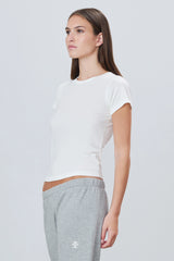 Fitted Crewneck S/S T-Shirt - Ivory