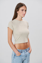 Short Sleeve Baby Tee - Oatmeal