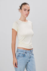 Modal Crewneck S/S T-Shirt - Ivory