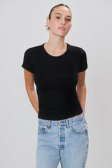 Modal Crewneck S/S T-Shirt - Black