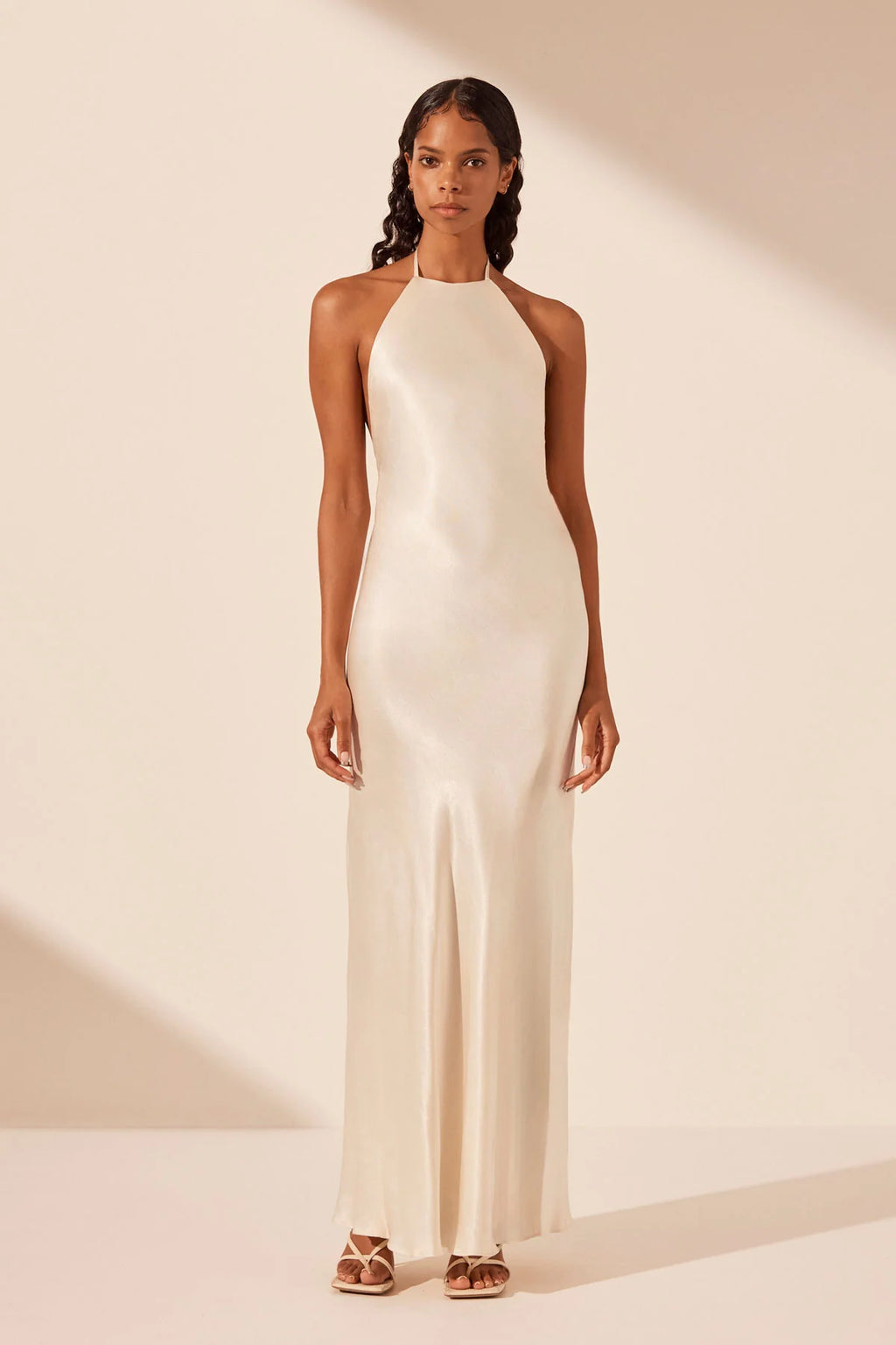 Shona Joy - La Lune Low Back Halter Neck Midi Dress