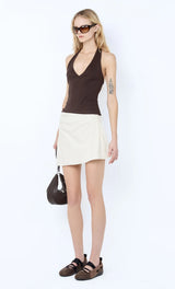 Ayla Halter Top - Dark Chocolate - BLVD