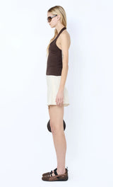 Ayla Halter Top - Dark Chocolate - BLVD