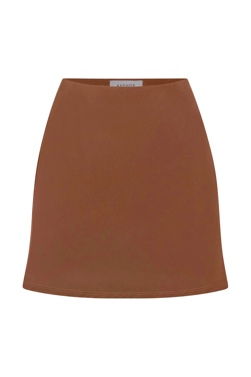 The Bias-Cut Mini Skirt - Tawny