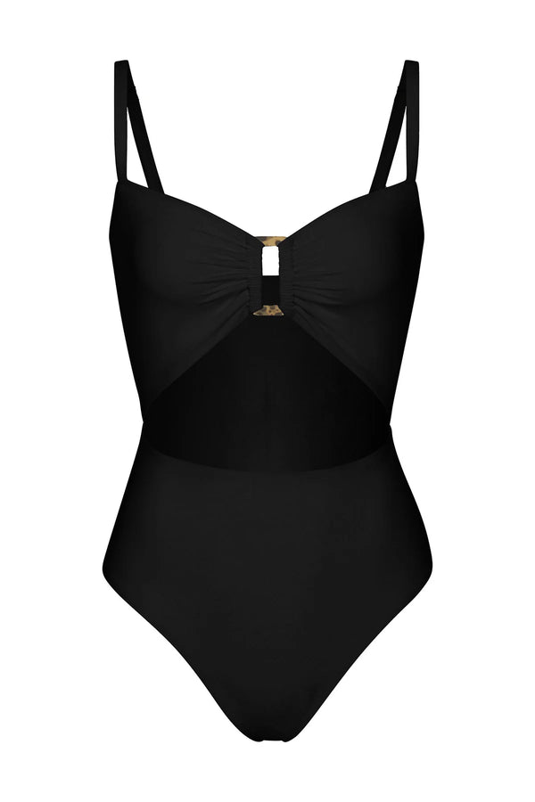 Tortoise Ring Cut-Out One Piece - Black
