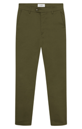 Como Cotton Suit Pants - Olive Night