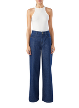 Ms. Fonda High Rise Wide Leg - Dark Indigo