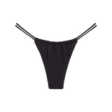 Brasil Bikini Bottom - Black Rib - BLVD