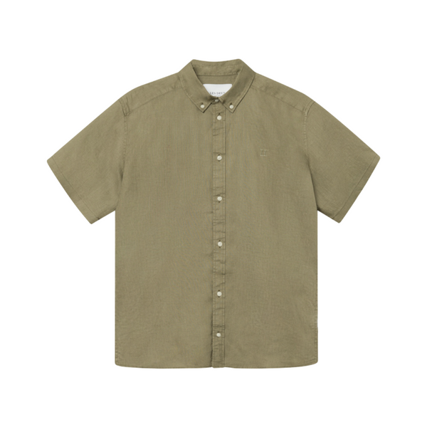 Kris Linen S/S Shirt - Surplus Green