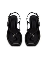 Halle Flat Sandal - Black
