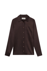 Constance Silk Top - Espresso