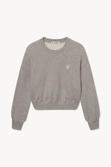 Cropped Crewneck Sweatshirt - Heather Grey - BLVD