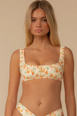 Zoe Bikini Top - White Cherry - BLVD