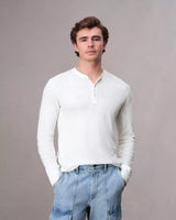 Classic Flame Henley - White