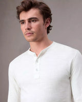 Classic Flame Henley - White
