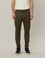Como Cotton Suit Pants - Olive Night