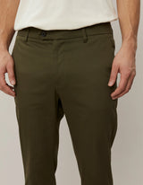 Como Cotton Suit Pants - Olive Night