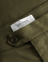 Como Cotton Suit Pants - Olive Night