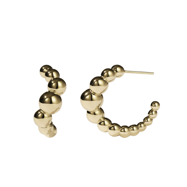 Fizzy Hoops Medium - Gold Plated