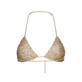 Beaded Triangle Top - White Gold - BLVD