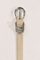 Hollyhock Suede - Papyrus / Silver