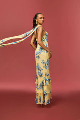 Cowl Maxi Dress - Yellow - BLVD