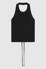 Soft Jersey Halter Top - Black