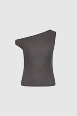 Fine Jersey Asym Top - Soot - BLVD