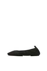 Lattice Wave Ballet Flat - Black