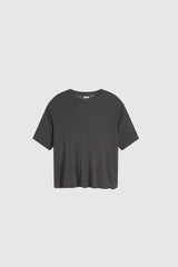 Fine Jersey Relaxed Tee - Soot - BLVD