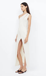 Mira Asym Knit Maxi Dress - Ivory
