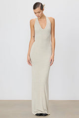 Halter Maxi Dress - Oatmeal