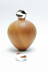 Dented Medallion Earrings - Silver