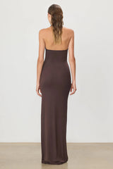 Halter Maxi Dress - Espresso