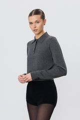 Long Sleeve Journey Top - Charcoal
