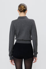 Long Sleeve Journey Top - Charcoal