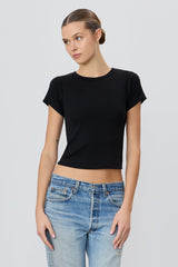 Short Sleeve Baby Tee - Black (butter rib) - BLVD