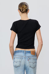Short Sleeve Baby Tee - Black (butter rib) - BLVD