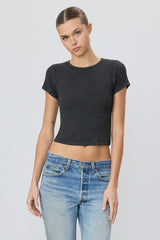 Short Sleeve Baby Tee - Charcoal