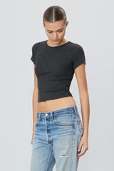 Short Sleeve Baby Tee - Charcoal