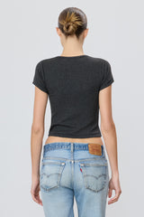 Short Sleeve Baby Tee - Charcoal