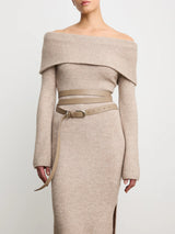 Despina Wrap - Macadamia/Silver
