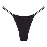 Brasil Bikini Bottom - Black Rib - BLVD