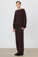 Boyfriend Pocket Sweatpant - Espresso