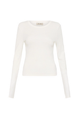 Organic Cotton Long Sleeve Top - White