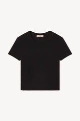 Rib Stitch Baby Tee - Black