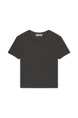 Rib Stitch Baby Tee - Charcoal