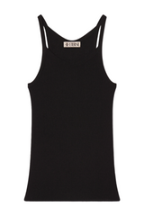 Rib Stitch Tank - Black
