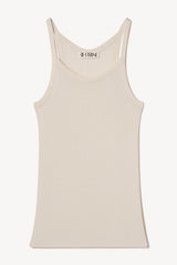 Rib Stitch Tank - Bone