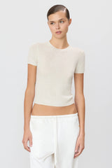 Rib Stitch Baby Tee - Bone